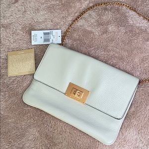 Michael Kors SLOAN Leather Vanilla Clutch Bag $219